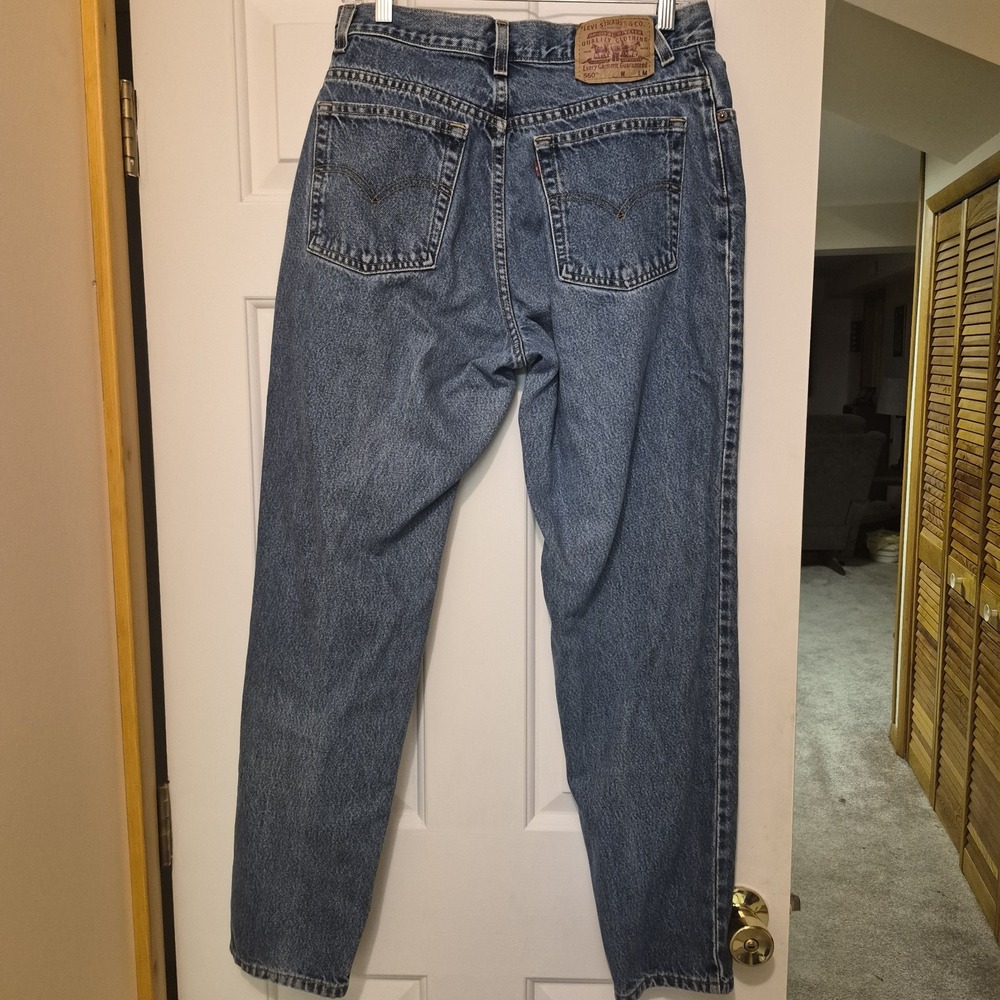 Levis 550 Relaxed Fit Tapered High Rise Blue Jeans Womens 12M Medium Wash - Picture 6 of 6